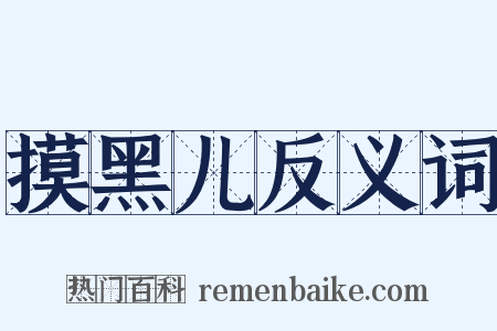 摸黑儿反义词是什么意思的图片